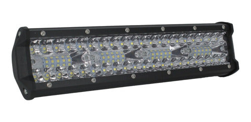 Barra De 76 Led 3 Sets 240w Luz Fija Y Estrobo 12-18 Vts