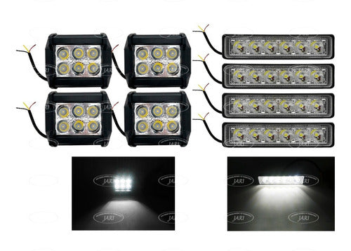 2 Par Fa-lh106, 2 Par Fa-lh6, Led Blanco 6 Bulbos Tunix