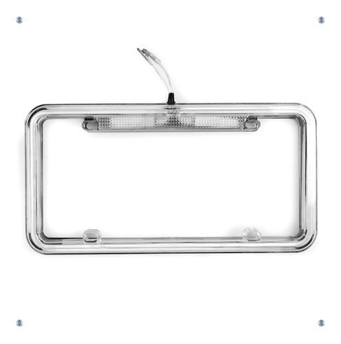 Marco Porta Placas Automotriz Tunix Ma-425 Con Luz Neón Color Blanco