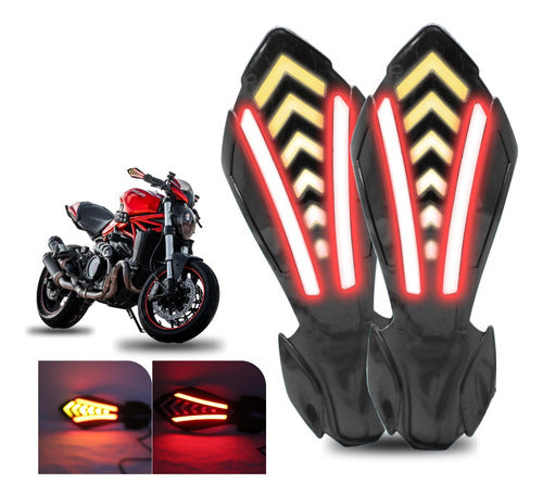 Cubre Puños Moto Universal Con Luz Led Cpm01 Italioturbo