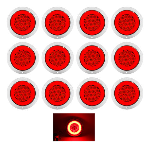 12 Pz Plafon Redondo 14 Led Aro Plasma Gel 4 Funciones 12-24
