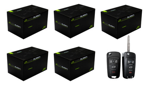5 Kit Alarma De Seguridad Antirrobo Para Auto 5 Canales Jx