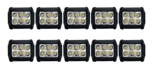 Faros 6 Led Tipo Concha Luz Fija Y Estrobo (10 Pzas)