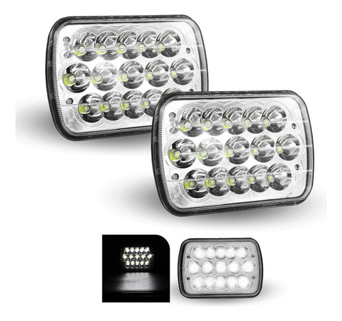 Par Faros Unidad 5x7 15 Hiperleds Luz Alta Baja Tunix