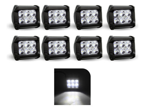 8 Pzas Faros 6 Led Tipo Concha