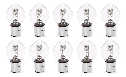 10 Pz Foco Para Motocicleta B35/ba20d Halogeno 12v 35w