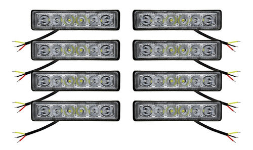 4 Par Barra Led 18w Blanco 6 Bulbos Tunix Fa-lh106