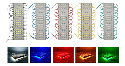 Modulo Led 5050 (120 Piezas) Rojo Azul Ámbar Verde Y Blanco Luz Blanco Frío