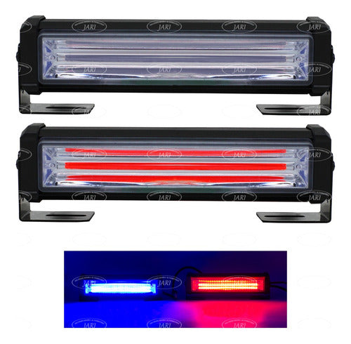 Barra Cob La-ec220br Tunix Led Azul/rojo Estrobo 12v