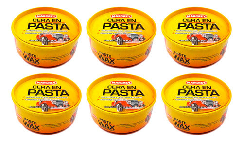 6 Pz Cera En Pasta Automotriz Para Carro - Margrey 355 Ml