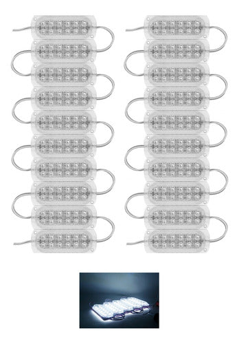 20 Módulos 12 Led Tiras De Luces 3528 Reforzado Ip67