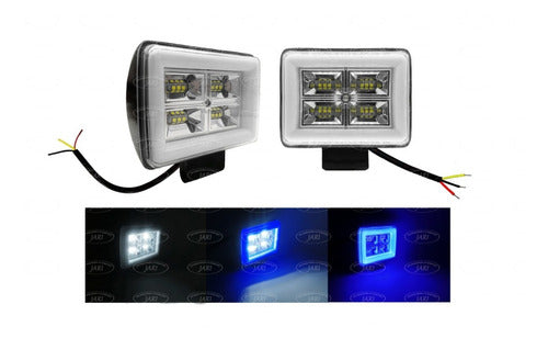 Par Faro Dually 12 Led Estrobo Aro Gel Cob Varios Colores