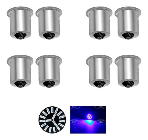 4 Par Focos 1141 19 Led Tipo Flor 1 Polo Pata Pareja