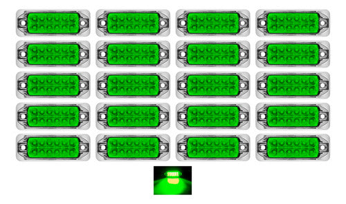 10 Par Plafon 12 Led Lateral Rectangular Pestaña Estrobo