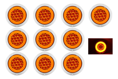 10 Pz Plafon Redondo 14 Led Aro Plasma Gel 4 Funciones 12-24