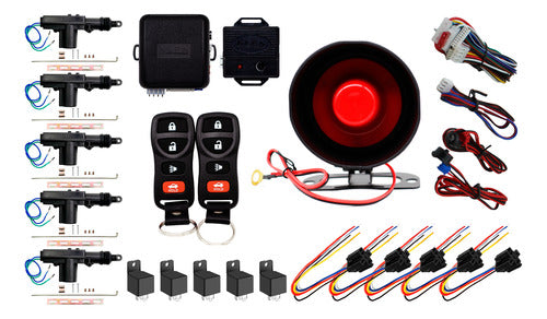 Alarma Antirrobo Automotriz Alfa + 4 Relay Y 4 Actuadores