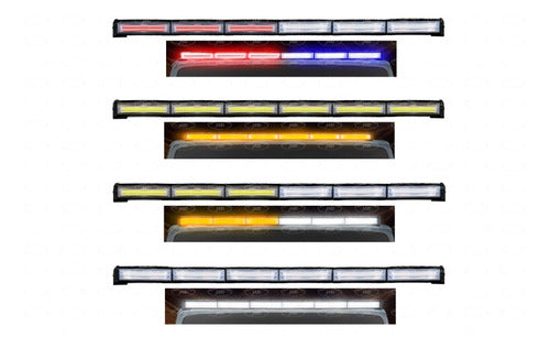 Barra Torreta Estrobo Código Leds Cob 6 Módulos 34'' 60w