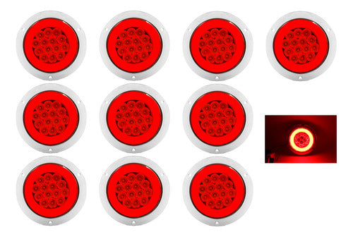 10 Pz Plafon Redondo 14 Led Aro Plasma Gel 4 Funciones 12-24