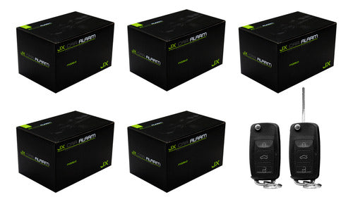 5 Kit Alarma De Seguridad Antirrobo Para Auto 5 Canales Jx