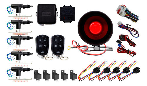 Alarma Antirrobo Automotriz Alfa + 4 Relay Y 4 Actuadores