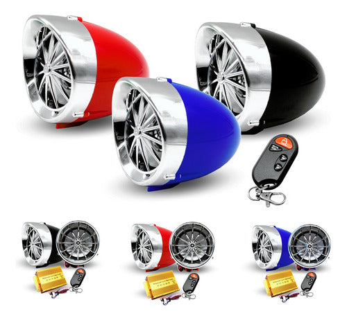 Bocinas Bluetooth Alarma Altavoz Motocicleta Speaker Estereo