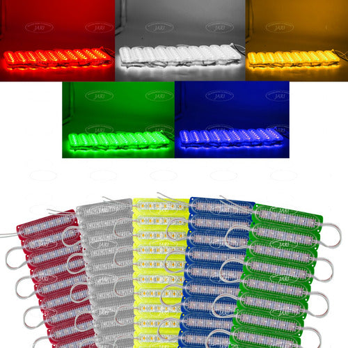 20 Módulos Cristal 3528 6 Led Con Lupa 12v Varios Colores