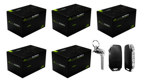 5 Kit Alarma De Seguridad Antirrobo Para Auto 5 Canales Jx