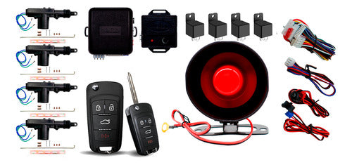 Alarma Antirrobo Automotriz Alfa + 4 Relay Y 4 Actuadores