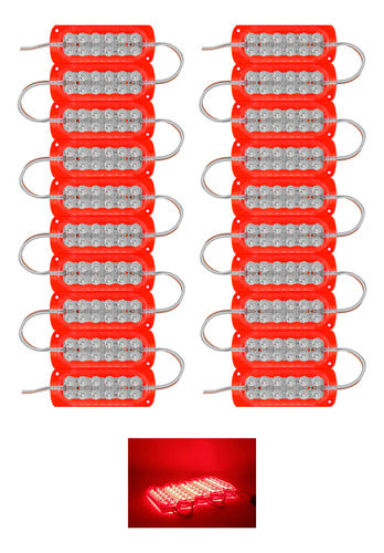 20 Módulos 12 Led Tiras De Luces 3528 Reforzado Ip67