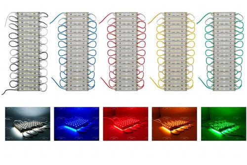 Modulo Led 5050 (100 Piezas) Rojo Azul Ámbar Verde Y Blanco