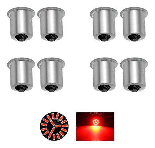 4 Par Focos 1141 19 Led Tipo Flor 1 Polo Pata Pareja