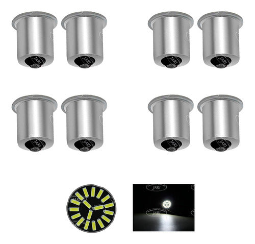 4 Par Focos 1141 19 Led Tipo Flor 1 Polo Pata Pareja