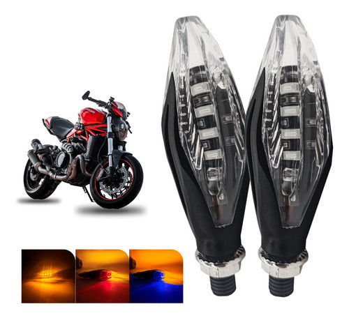 Par Direccionales Para Motocicleta Led Varios Modelos